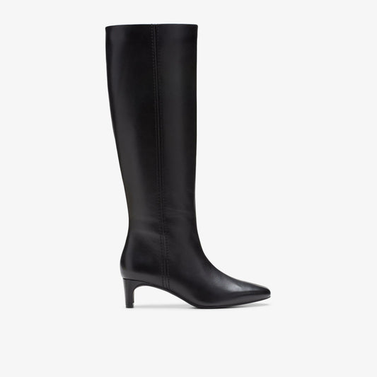 Clarks Women Edina Tall Black Leather