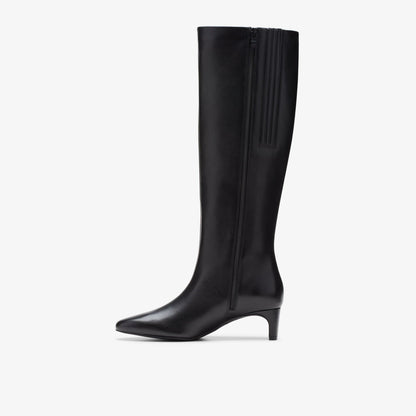 Clarks Women Edina Tall Black Leather