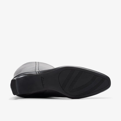 Clarks Women Edina Tall Black Leather
