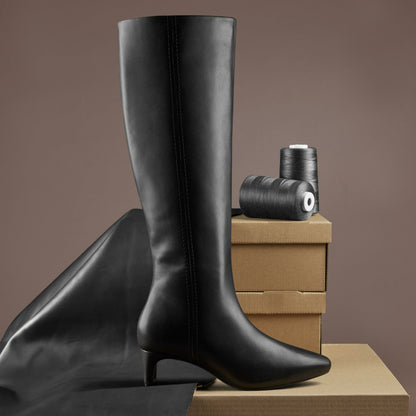 Clarks Women Edina Tall Black Leather