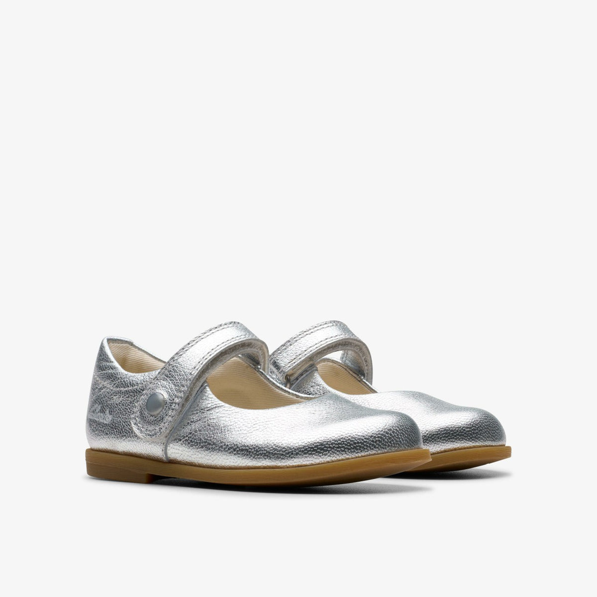 Clarks Kids Drew Tap Toddler Silver Metallic