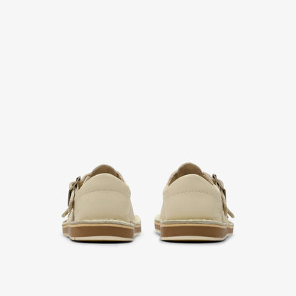 Clarks Kids Playsun RF Toddler Off White Leather
