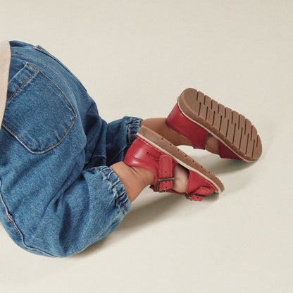 Clarks Kids Playsun Toddler Red Leather