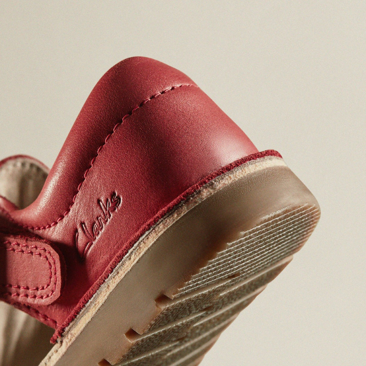 Clarks Kids Playsun Toddler Red Leather