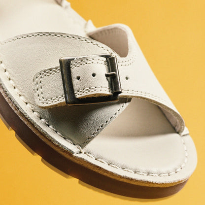 Clarks Kids Playsun Kid Off White Leather