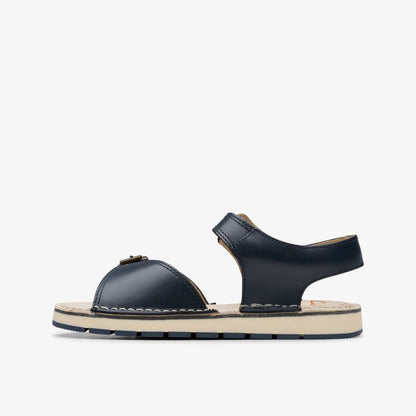 Clarks Kids Playsun Kid Navy Leather