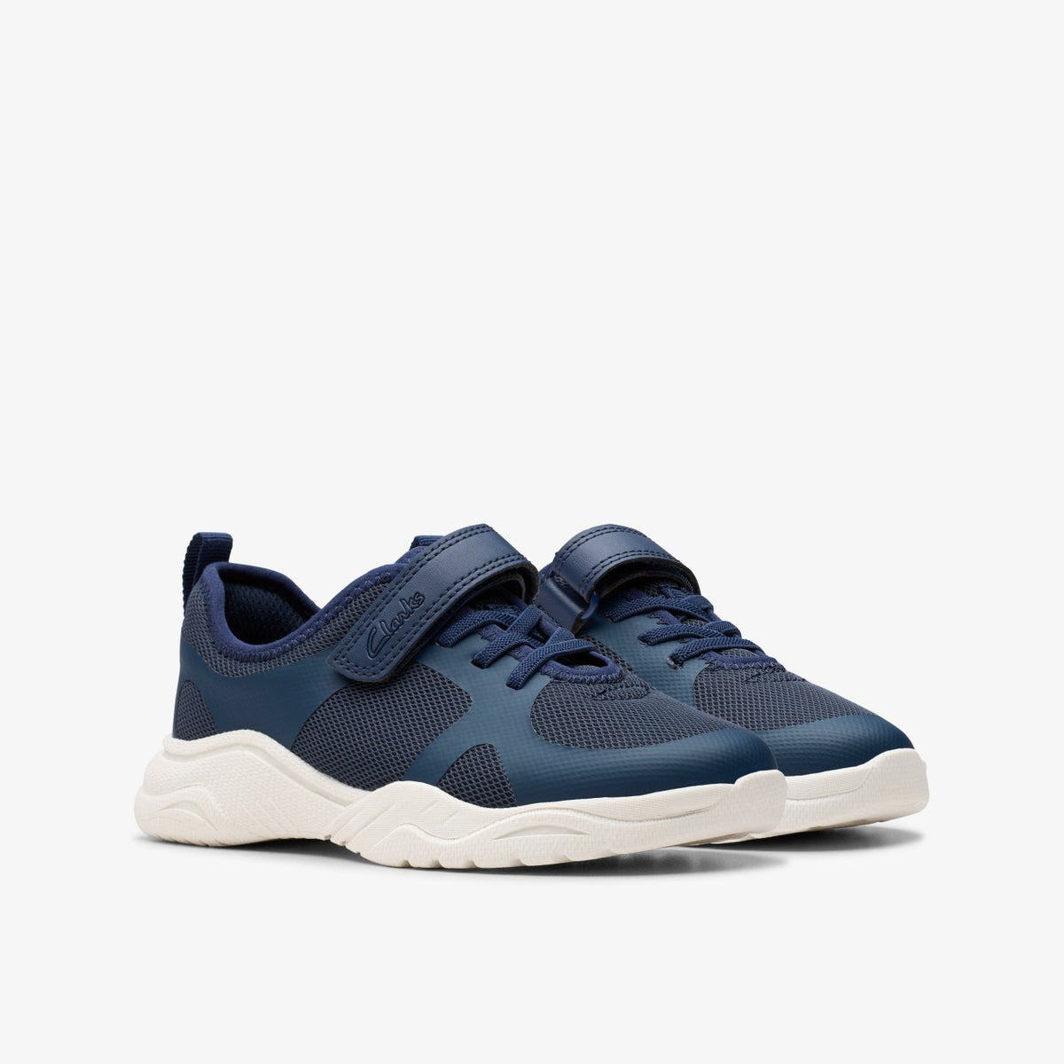 Clarks Kids Feather Ath Kid Navy