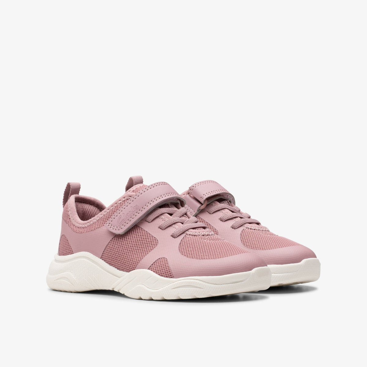 Clarks Kids Feather Ath Kid Dusty Pink