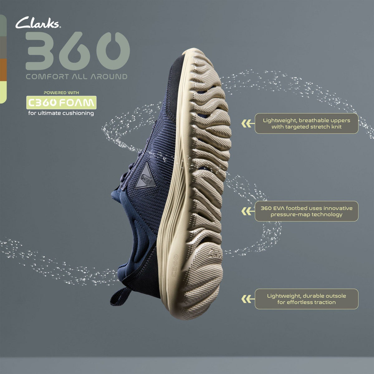 Clarks Men LT 360 Lo Navy Combination