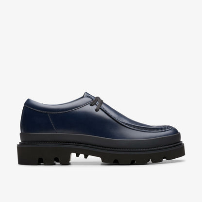Clarks Men Badell Seam Navy Leather