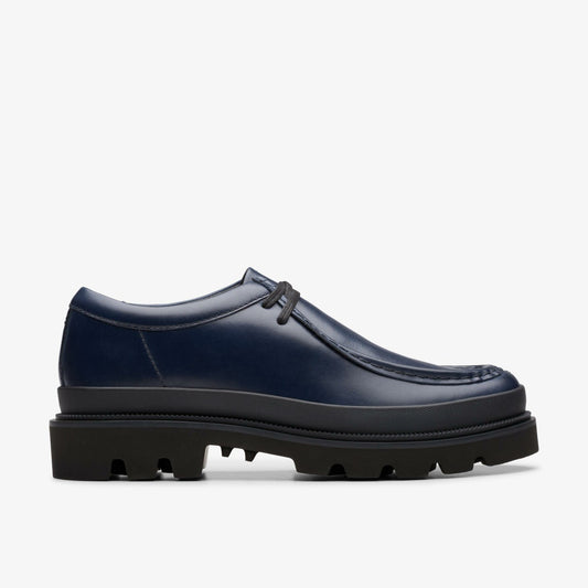 Clarks Men Badell Seam Navy Leather