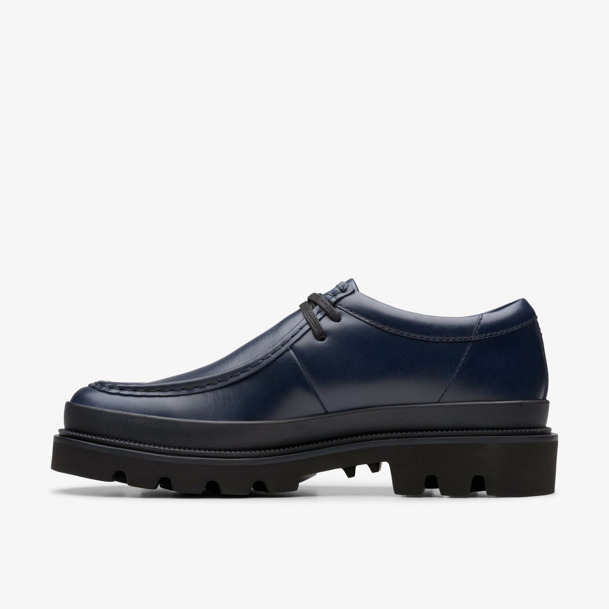 Clarks Men Badell Seam Navy Leather
