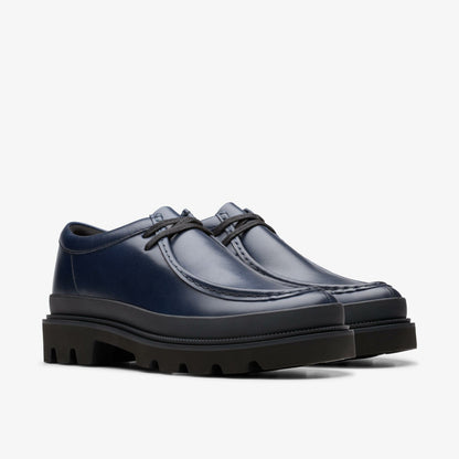 Clarks Men Badell Seam Navy Leather