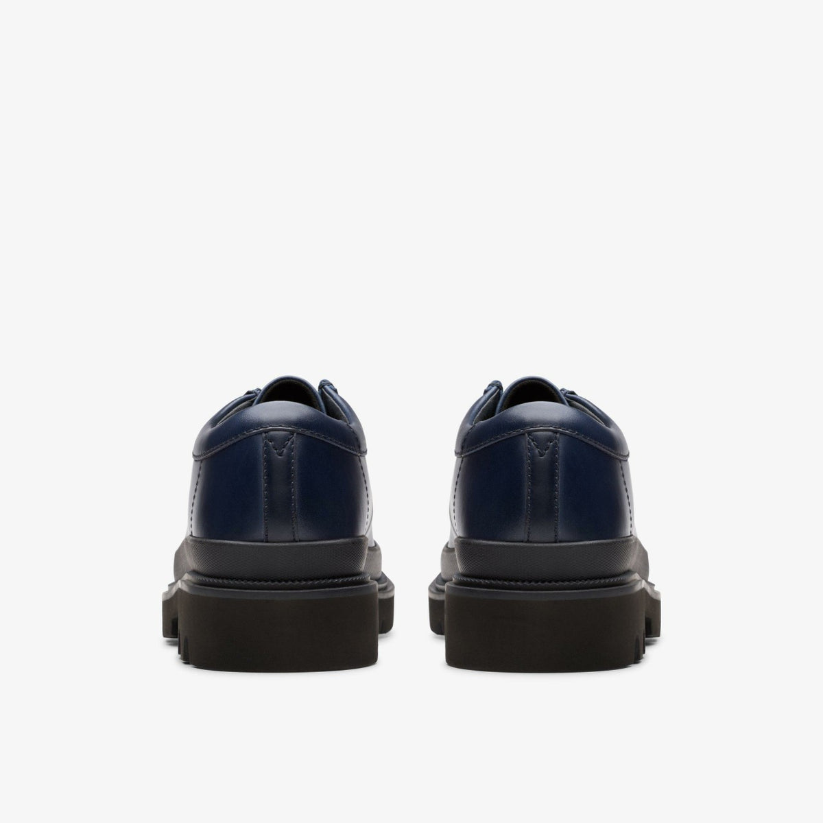 Clarks Men Badell Seam Navy Leather