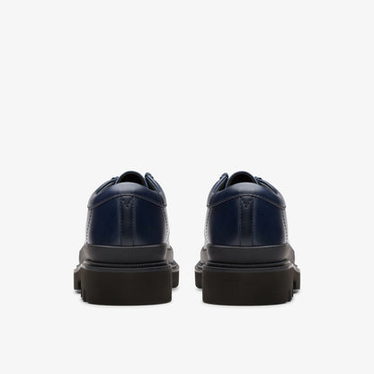 Clarks Men Badell Seam Navy Leather