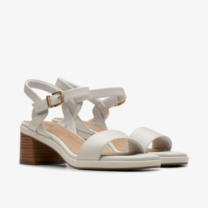 Clarks Women Jaylan Ray Off White Leather