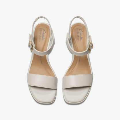 Clarks Women Jaylan Ray Off White Leather