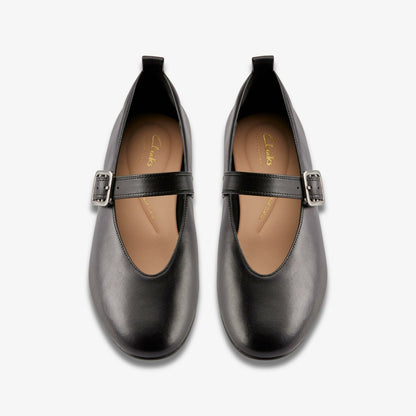 Clarks Women Fawna Bar Black Leather