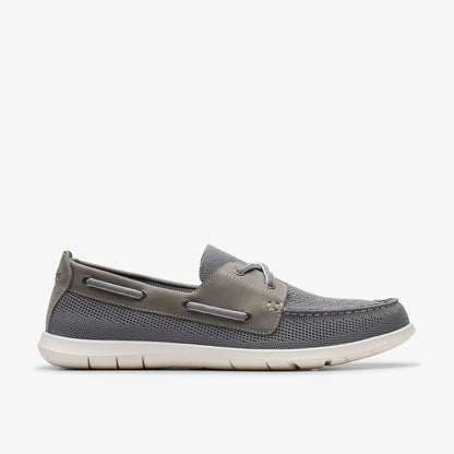 Clarks Men Flexway Tie Grey Combination