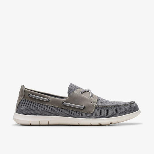 Clarks Men Flexway Tie Grey Combination