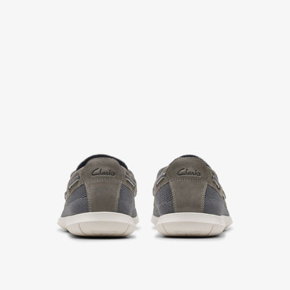 Clarks Men Flexway Tie Grey Combination