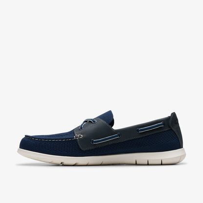 Clarks Men Flexway Tie Navy Combination