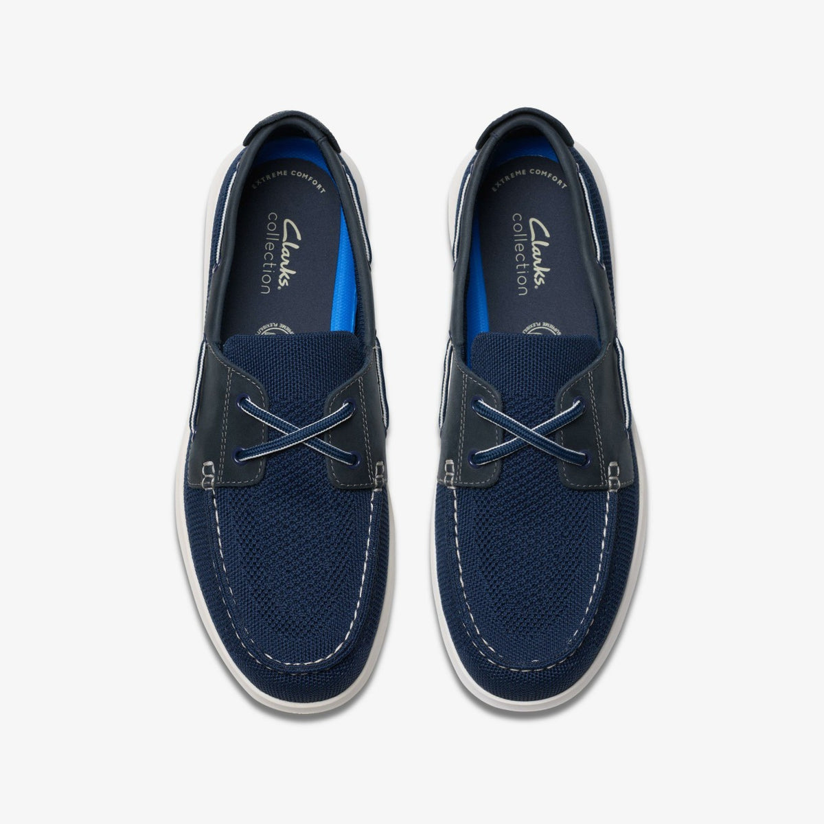 Clarks Men Flexway Tie Navy Combination