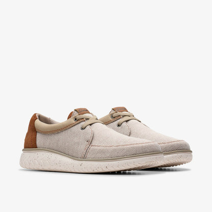Clarks Men Relax Lite Lace Sand Textile