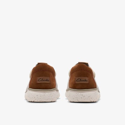 Clarks Men Relax Lite Lace Sand Textile