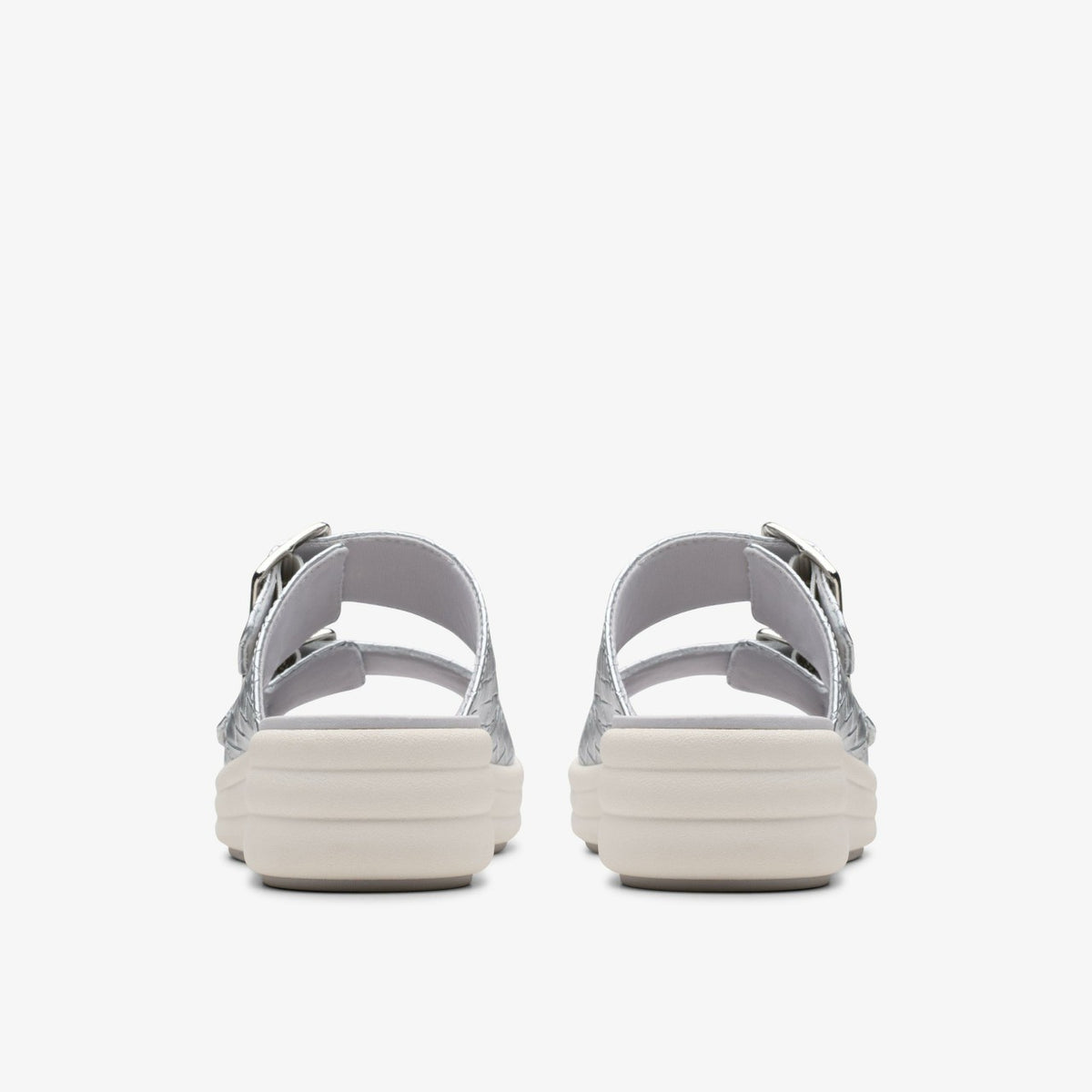 Clarks Women Drift Buckle Silver Metallic