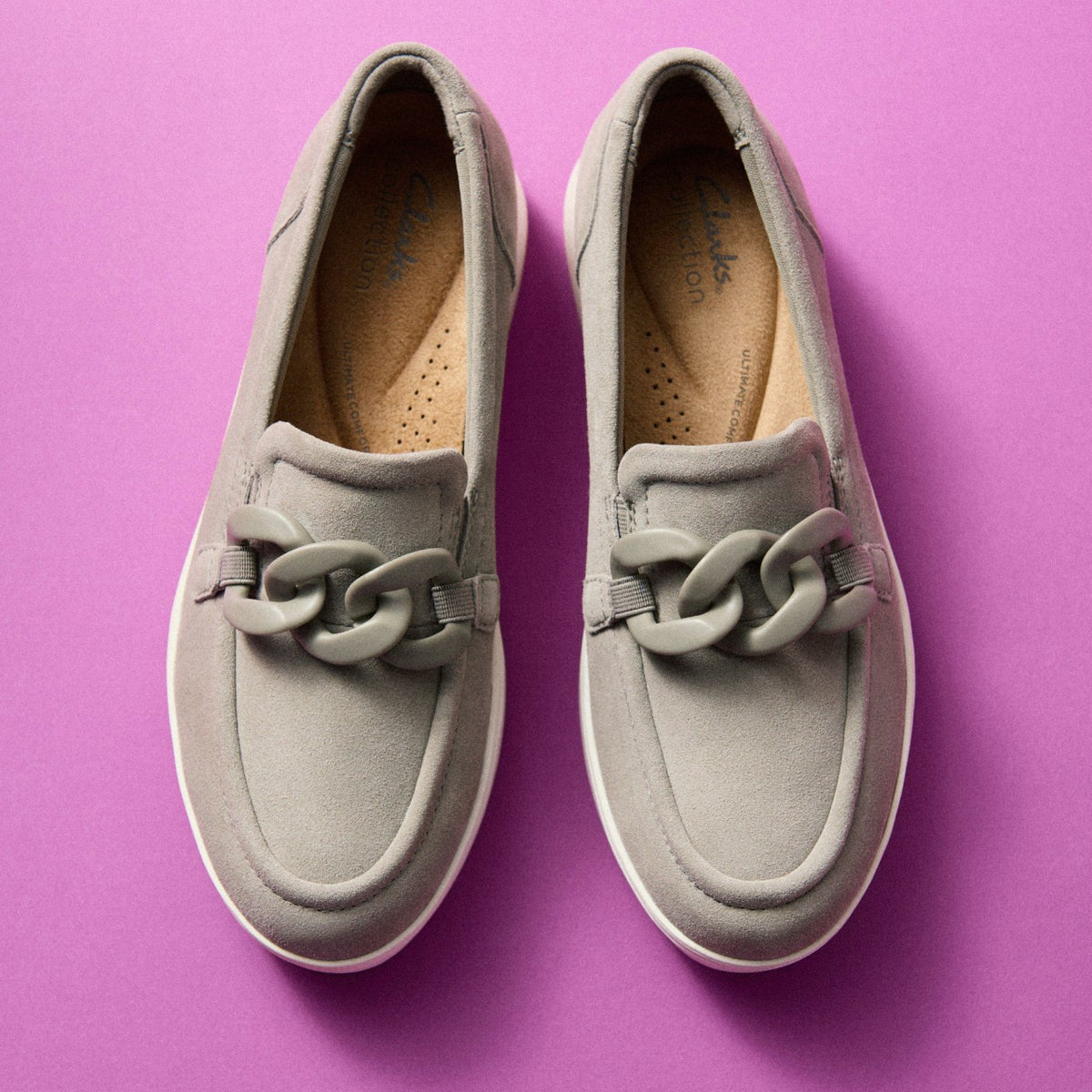 Clarks Women Zylah May Stone Suede