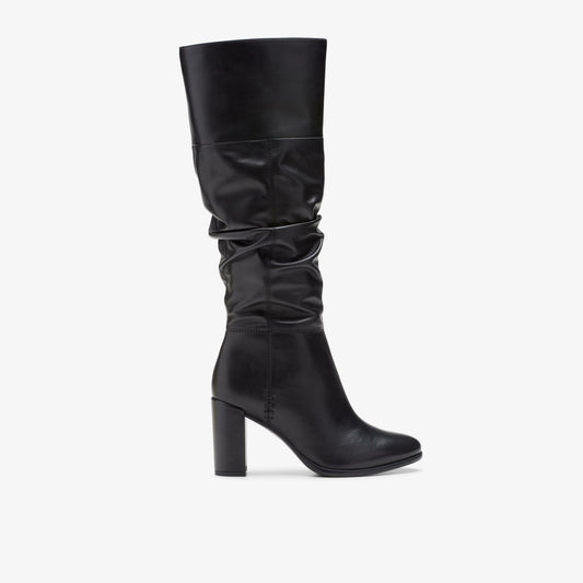 Clarks Women Freva 85 Slouch Black Leather