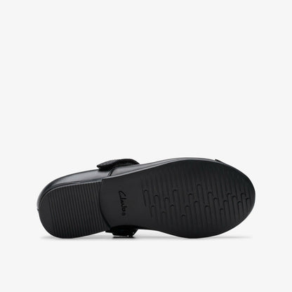 Clarks Kids Finja Gem Kid Black Leather
