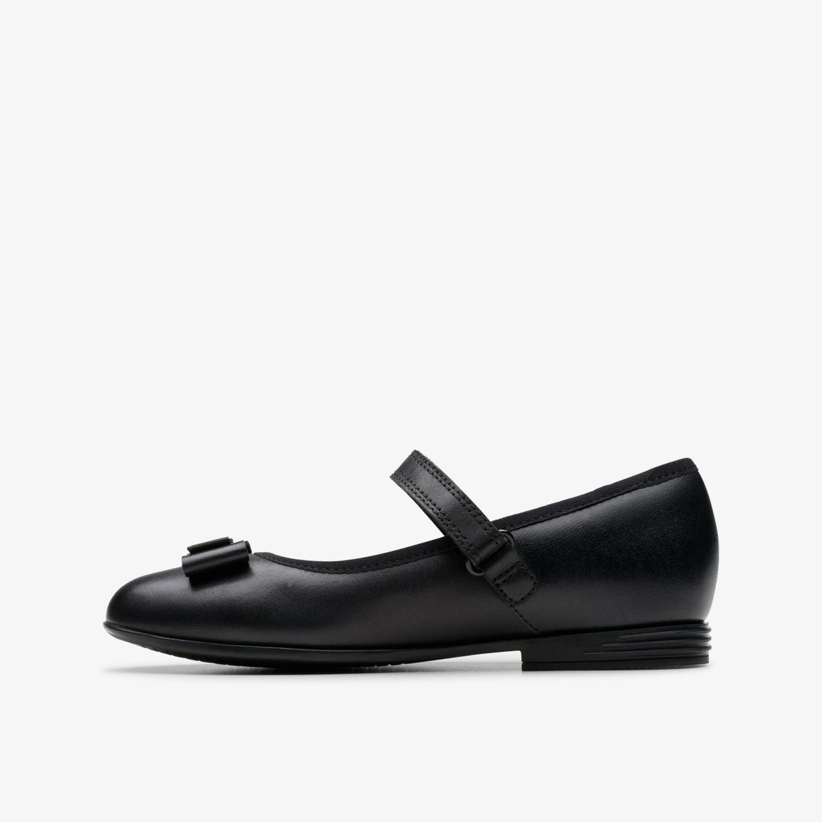 Clarks Kids Finja Tap Older Black Leather