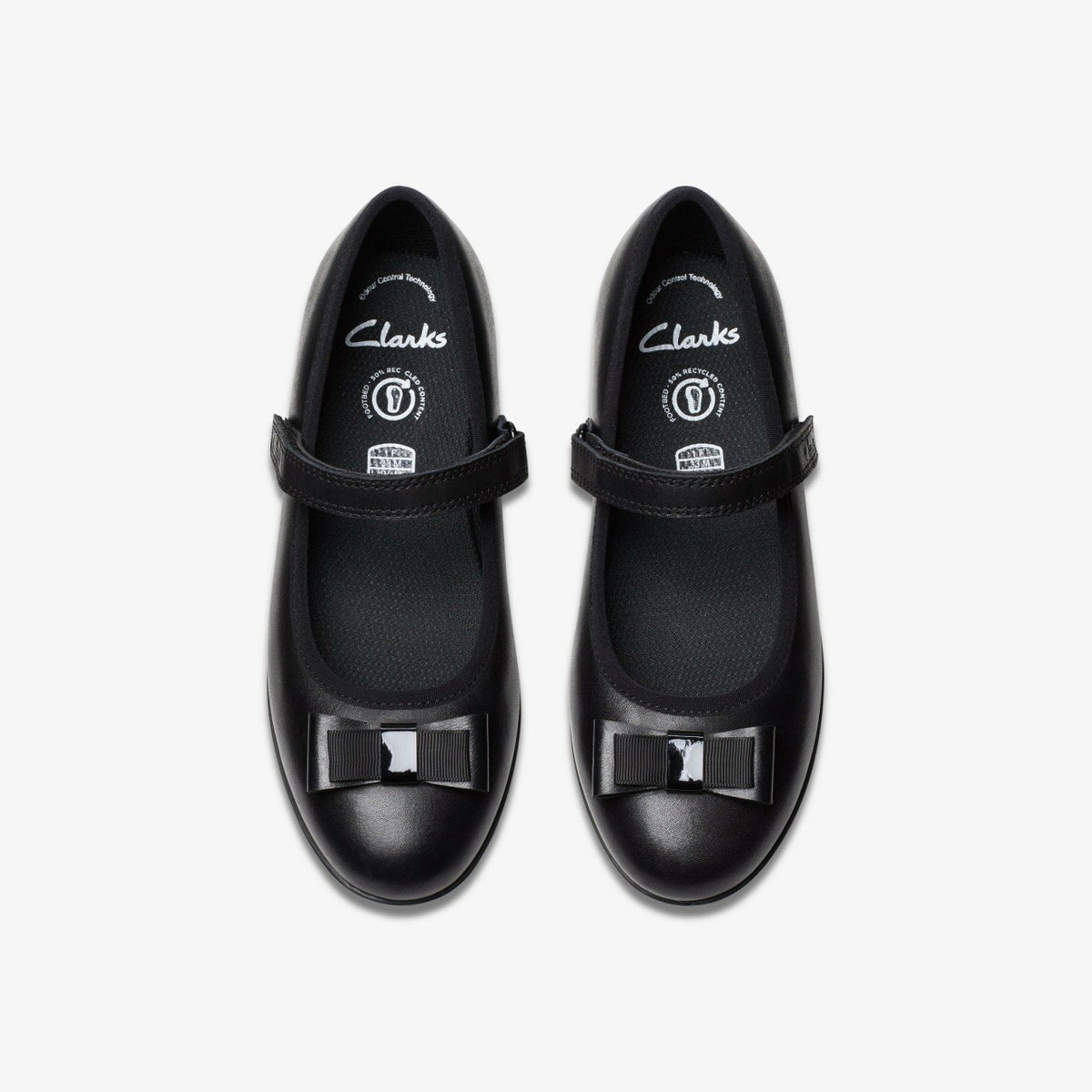 Clarks Kids Finja Tap Older Black Leather
