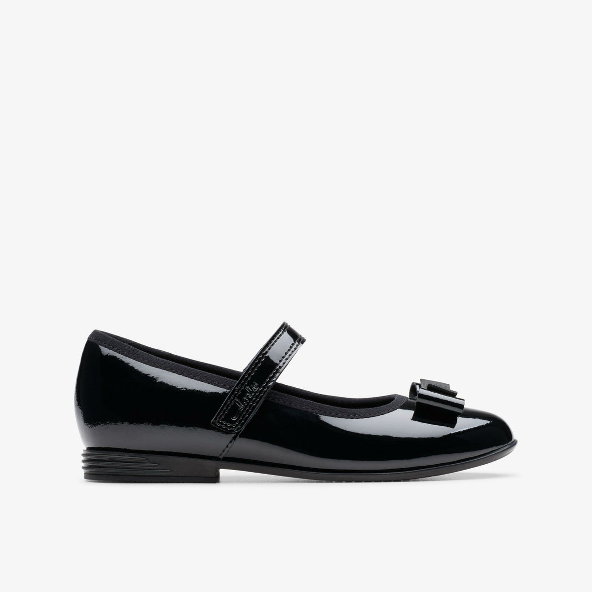 Clarks Kids Finja Tap Older Black Patent