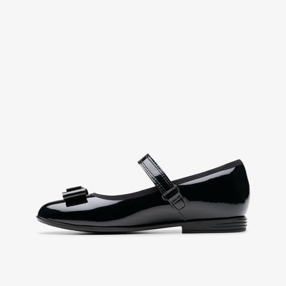 Clarks Kids Finja Tap Older Black Patent
