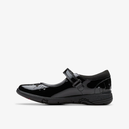 Clarks Kids Relda Wish Kid Black Patent
