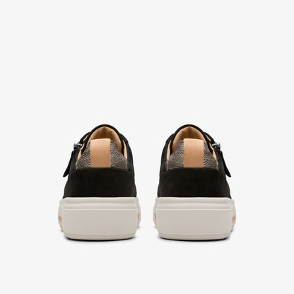 Clarks Women Hollyhock Zip Black Nubuck