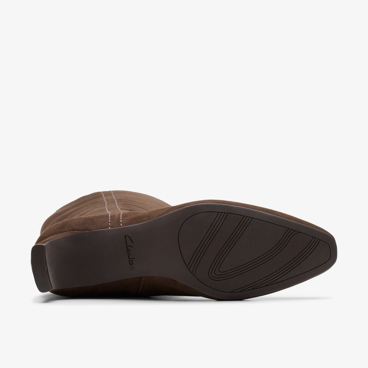 Clarks Women Edina Tall Dark Brown Suede