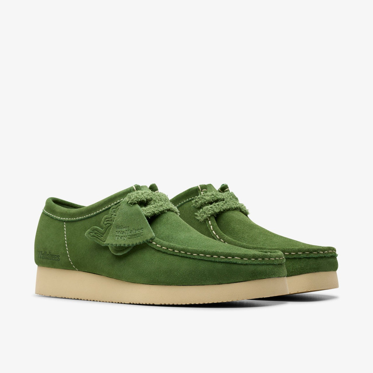 Clarks Men Wallabee 2604 Green Suede