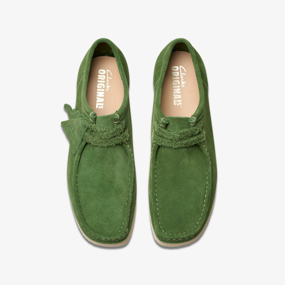 Clarks Men Wallabee 2604 Green Suede