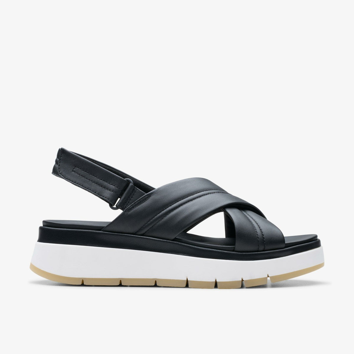 Clarks Women Tuscan Cross Black Leather