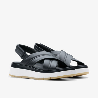 Clarks Women Tuscan Cross Black Leather