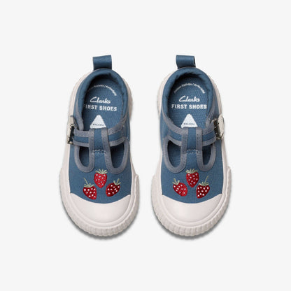 Clarks Kids|Babies Foxing Berry Toddler Blue Canvas