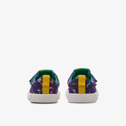 Clarks Kids Roald Dahl Charlie & the Chocolate Factory Foxing Mix Kid Purple Canvas