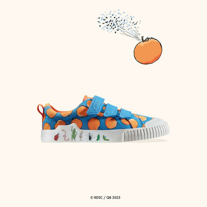 Clarks Kids Roald Dahl James & the Giant Peach Foxing Air Kid Blue Canvas