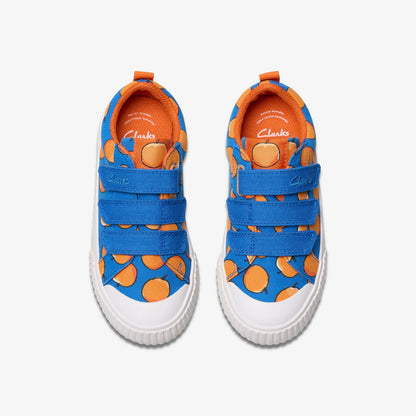 Clarks Kids Roald Dahl James & the Giant Peach Foxing Air Kid Blue Canvas