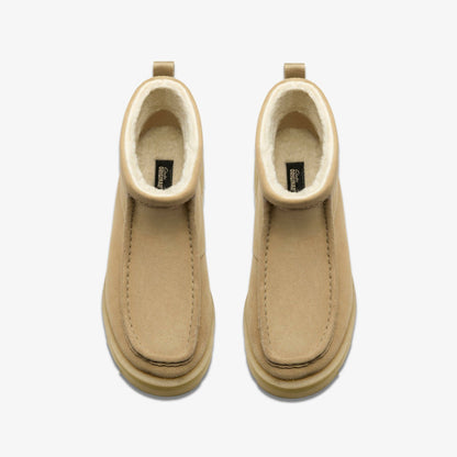 Clarks Women Meare Rooey Dark Sand Warmlined