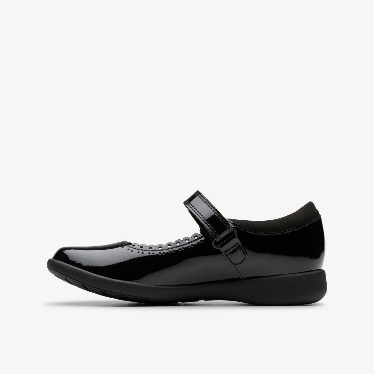 Clarks Kids Etch Pure Kid Black Patent
